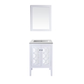 Laviva Mediterraneo, 24, Wht Cabinet & Matte White Stone Surface Countertop 313MKSH-24W-MW